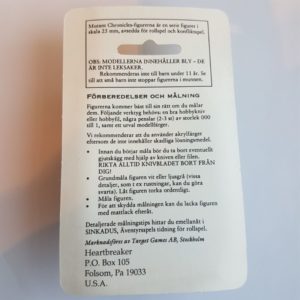 Miniature of Mutant Chronicles from the first edition of the RPG - Swedish Background